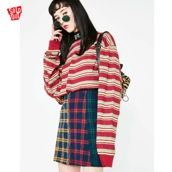 Dolls Kill Dresses & Skirts - Lazy Oaf check panel skirt
